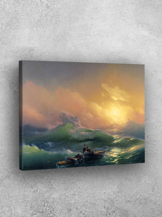 Holstga bosilgan poster &amp;quot;Ayvazovskiy – To‘qqizinchi to‘lqin&amp;quot;