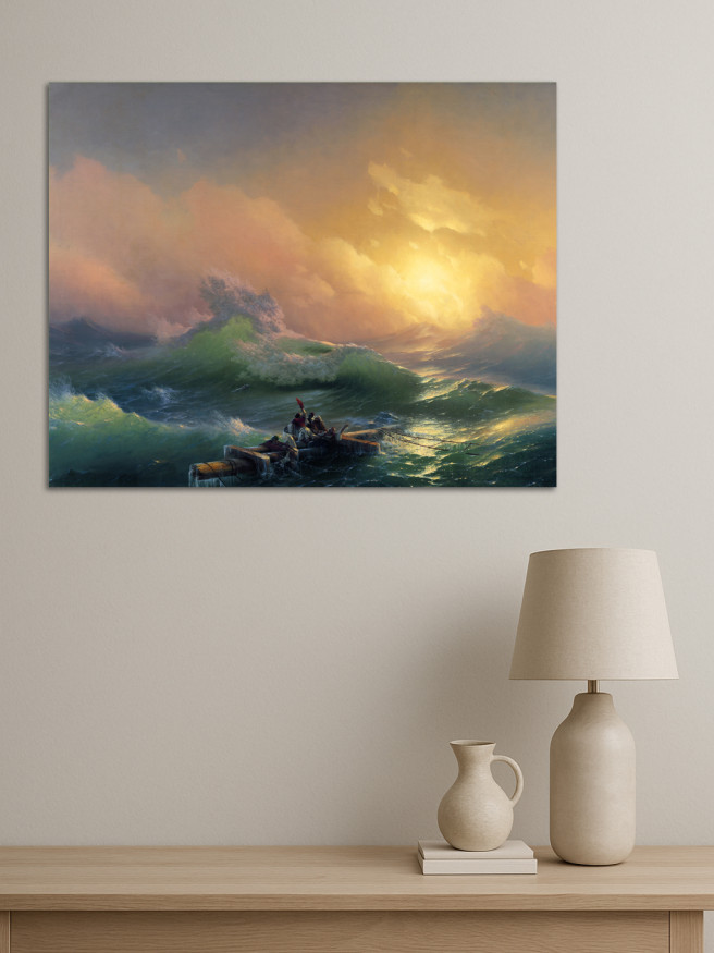 Holstga bosilgan poster &amp;quot;Ayvazovskiy – To‘qqizinchi to‘lqin&amp;quot;