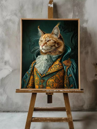 Holstga bosilgan poster &quot;Zodagon mushuk qiyofasida&quot;