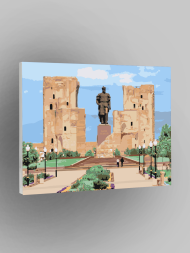 Raqamlar bo‘yicha rasm &quot;Shahrisabz. Haykal va xarobalar&quot;