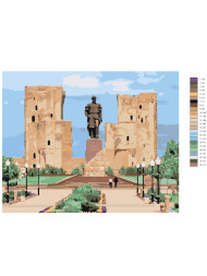 Raqamlar bo‘yicha rasm &quot;Shahrisabz. Haykal va xarobalar&quot;