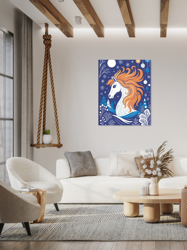 Raqamlar bo‘yicha rasm &amp;quot;Qishki ot&amp;quot;