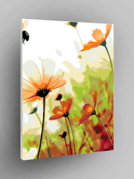 Картина по номерам &amp;quot;Белые цветы&amp;quot;