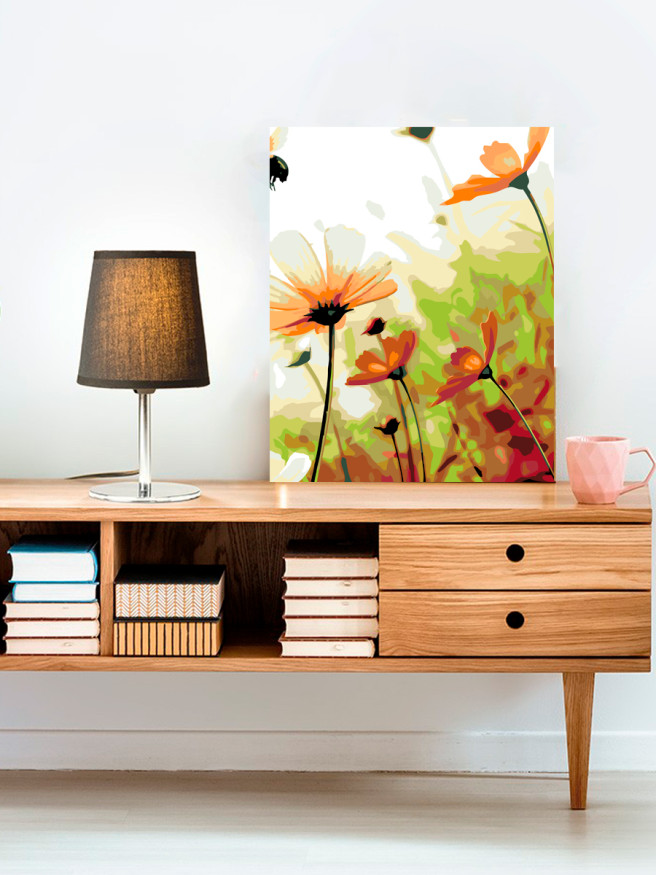 Raqamlar bo&amp;#039;yicha rasm &amp;quot;Oq gullar&amp;quot;