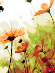 Картина по номерам &amp;quot;Белые цветы&amp;quot;