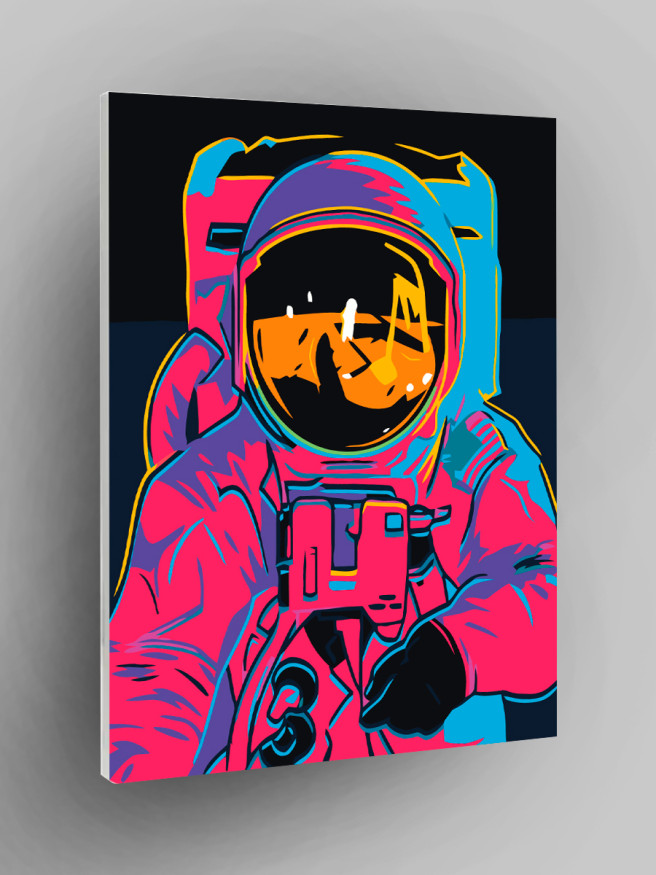 Флуоресцентная картина по номерам &amp;quot;Неоновый скафандр&amp;quot;