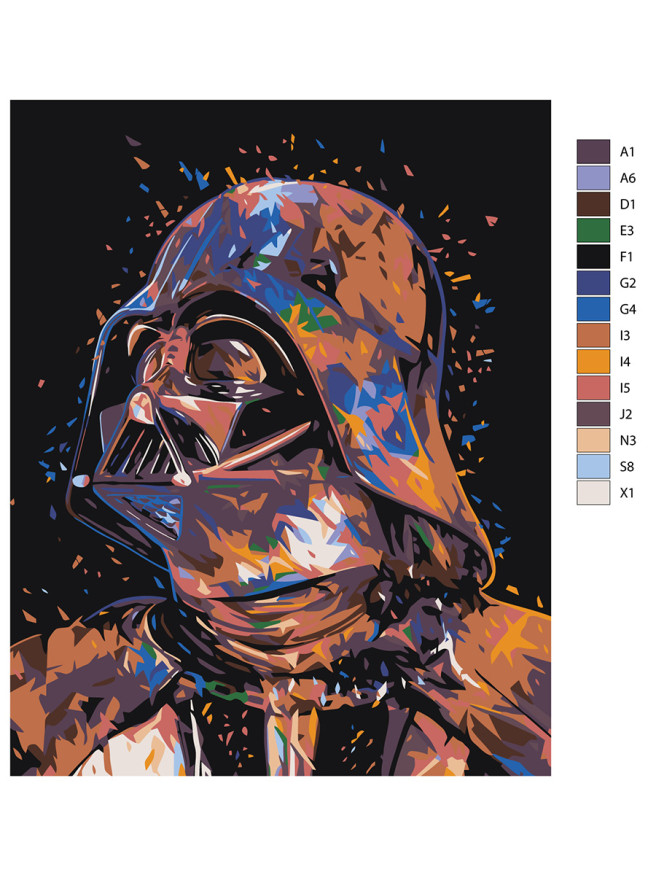 Raqamlar bo&amp;#039;yicha rasm &amp;quot;Darth Vader&amp;quot;