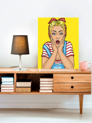 Картина по номерам &amp;quot;Удивлённая девушка&amp;quot;