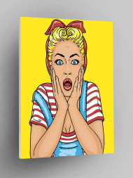 Картина по номерам &amp;quot;Удивлённая девушка&amp;quot;
