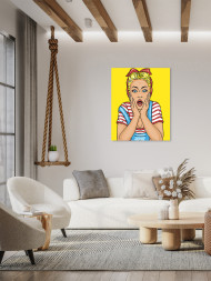 Картина по номерам &amp;quot;Удивлённая девушка&amp;quot;