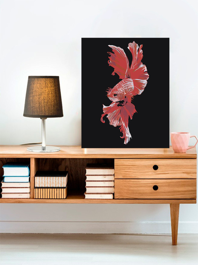 Raqamlar bo&amp;#039;yicha rasm &amp;quot;Chiroyli baliq&amp;quot;