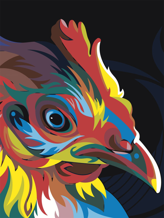 Raqamlar bo&amp;#039;yicha rasm &amp;quot;Xo&amp;#039;roz&amp;quot;