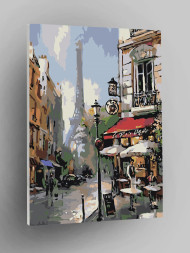 Raqamlar bo'yicha rasm "Parijda romantika"