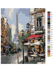 Raqamlar bo'yicha rasm "Parijda romantika"