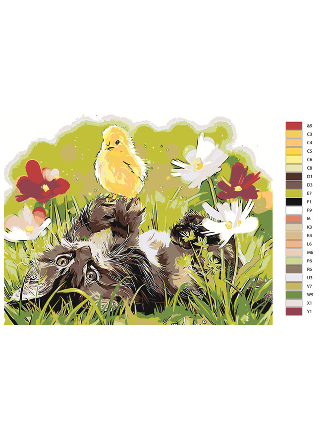 Raqamlar bo&amp;#039;yicha rasm &amp;quot;Jo&amp;#039;ja bilan mushuk&amp;quot;