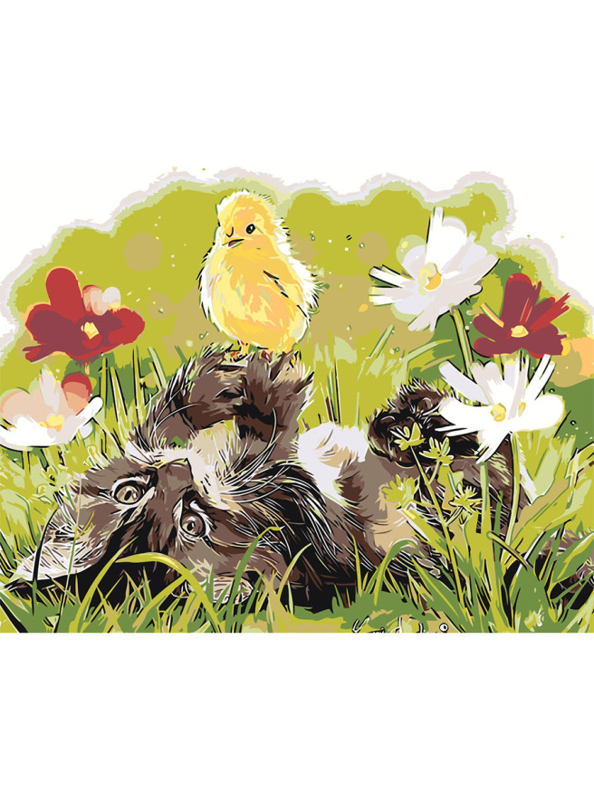 Raqamlar bo&amp;#039;yicha rasm &amp;quot;Jo&amp;#039;ja bilan mushuk&amp;quot;