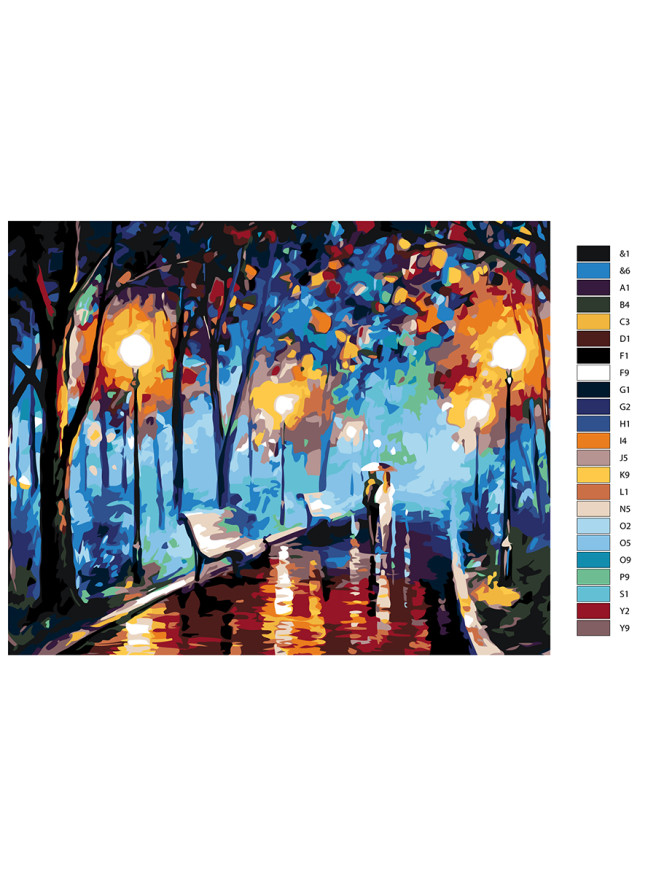 Картина по номерам &amp;quot;Пара на прогулке&amp;quot;