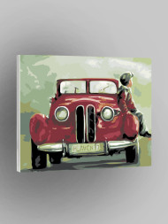 Raqamlar bo&#039;yicha rasm &quot;Bola mashinada&quot;