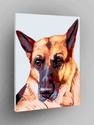 Raqamlar bo&#039;yicha rasm &quot;Nemis ovcharkasi&quot;