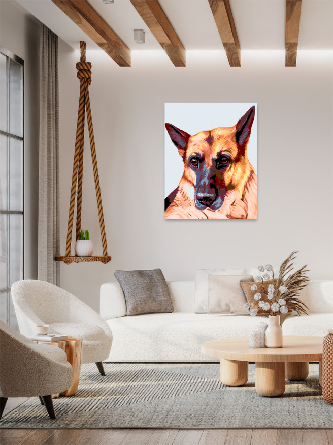 Raqamlar bo&amp;#039;yicha rasm &amp;quot;Nemis ovcharkasi&amp;quot;