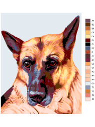 Raqamlar bo&#039;yicha rasm &quot;Nemis ovcharkasi&quot;