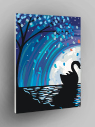 Raqamlar bo&#039;yicha rasm &quot;Oqqush va oy&quot;