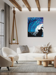 Raqamlar bo&#039;yicha rasm &quot;Oqqush va oy&quot;