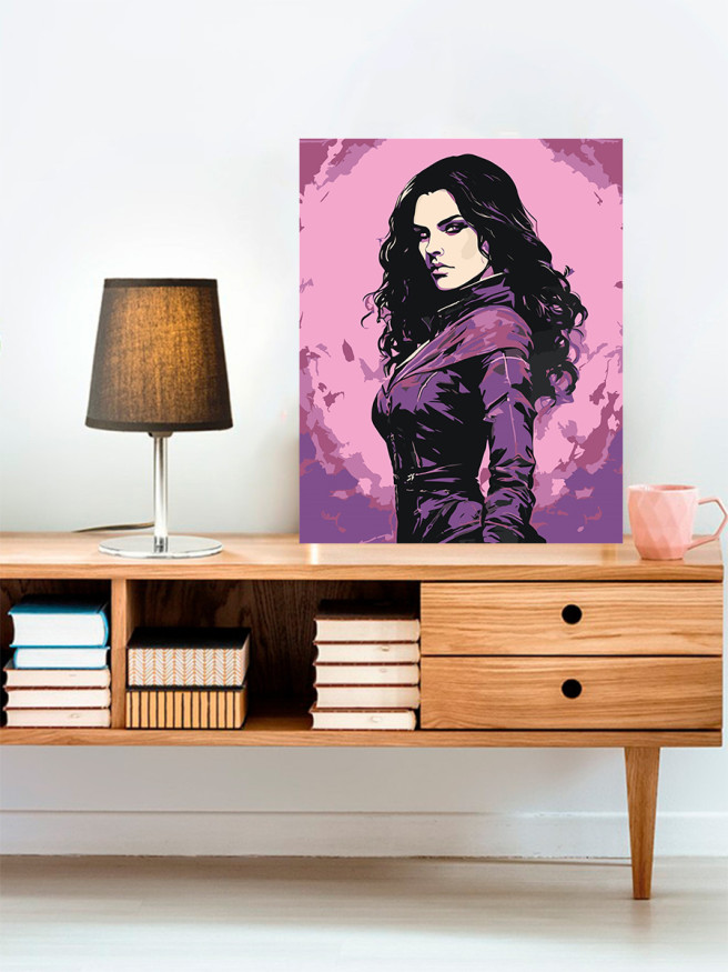 Картина по номерам &amp;quot;Красивая брюнетка&amp;quot;