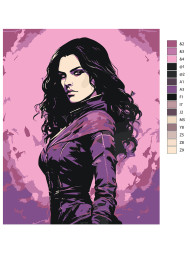 Картина по номерам &amp;quot;Красивая брюнетка&amp;quot;