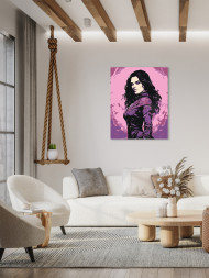 Картина по номерам &amp;quot;Красивая брюнетка&amp;quot;