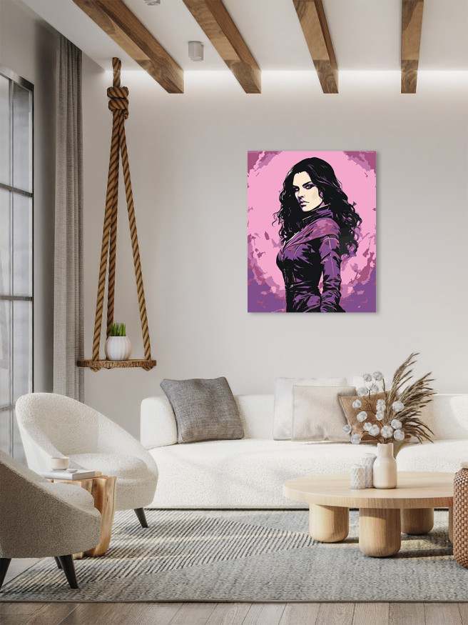 Картина по номерам &amp;quot;Красивая брюнетка&amp;quot;