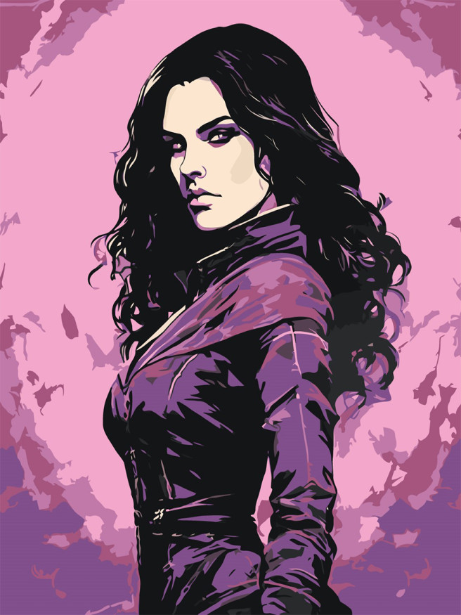 Картина по номерам &amp;quot;Красивая брюнетка&amp;quot;