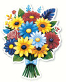 Картина по номерам &amp;quot;Подарочный букет цветов&amp;quot;