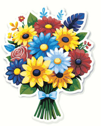 Картина по номерам &amp;quot;Подарочный букет цветов&amp;quot;