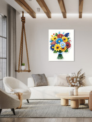 Картина по номерам &amp;quot;Подарочный букет цветов&amp;quot;