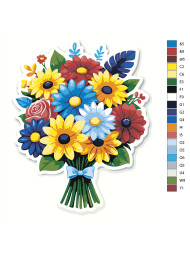 Картина по номерам &amp;quot;Подарочный букет цветов&amp;quot;