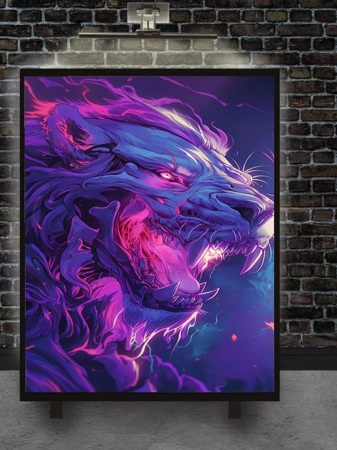 Постер на холсте &amp;quot;Пылающий зверь бездны&amp;quot;