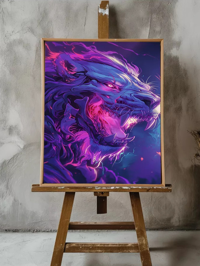 Постер на холсте &amp;quot;Пылающий зверь бездны&amp;quot;