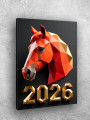Постер на холсте &amp;quot;Геометрический конь 2026&amp;quot;