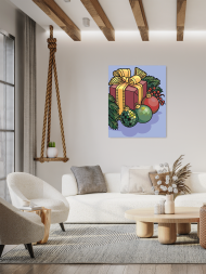 Raqamlar bo‘yicha rasm &quot;Sovg‘a va sharlar&quot;