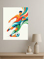 Holstga bosilgan poster &amp;quot;Abstrakt futbolchi&amp;quot;