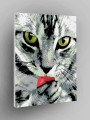 Картина по номерам &amp;quot;Котик лижет лапку&amp;quot;