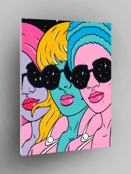 Fluorescent raqamlar bo&#039;yicha rasm &quot;Kosmik qizlar&quot;