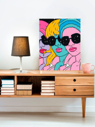 Fluorescent raqamlar bo&#039;yicha rasm &quot;Kosmik qizlar&quot;