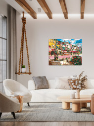 Raqamlar bo'yicha rasm "Yorqin ko'chalar"