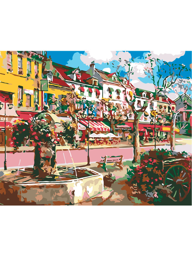 Картина по номерам &amp;quot;Красочные улицы&amp;quot;