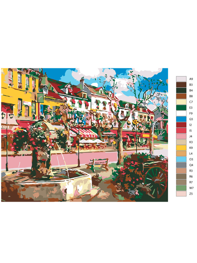 Картина по номерам &amp;quot;Красочные улицы&amp;quot;