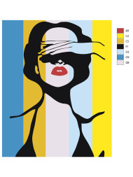 Raqamlar bo&#039;yicha rasm &quot;Go&#039;zal qiz&quot;