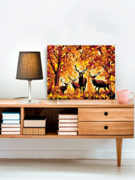 Raqamlar bo'yicha rasm "O'rmonda kiyik"