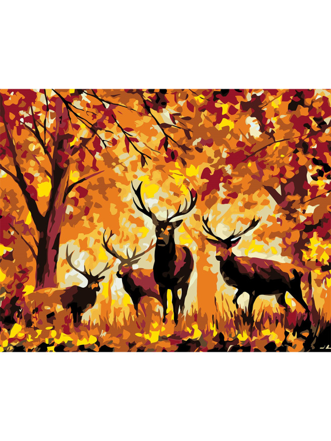 Raqamlar bo&amp;#039;yicha rasm &amp;quot;O&amp;#039;rmonda kiyik&amp;quot;